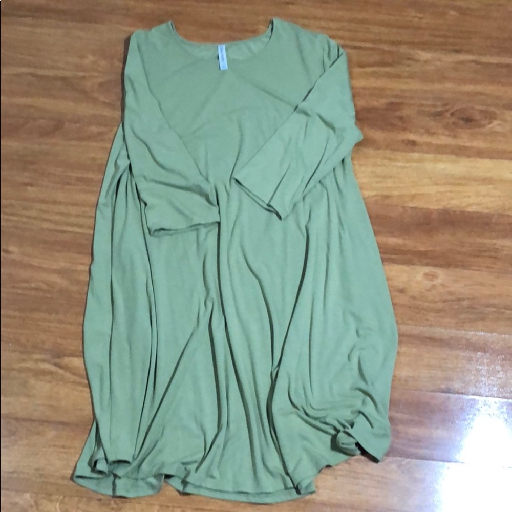 Light Olive Dress WITH POCKETS!